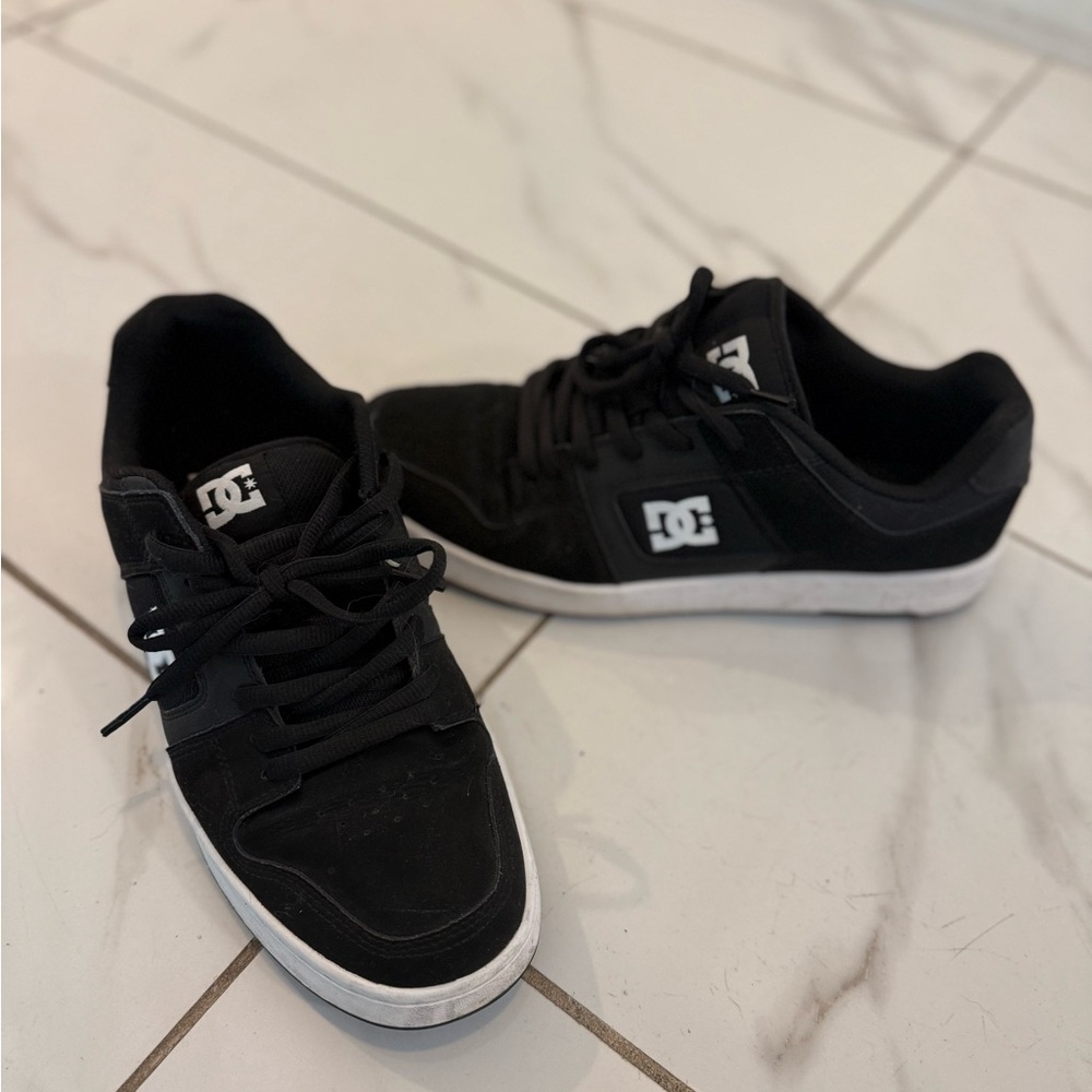 DC Black and White Low-Top Skate Shoes
